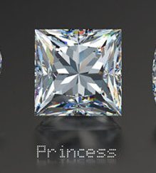 Princess cut Diamond Carat 0.18