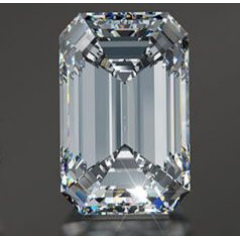 Diomandz Lab Grown Diamond 1 Carat Emerald Shape VeryGood IF K GIA CERTIFIED